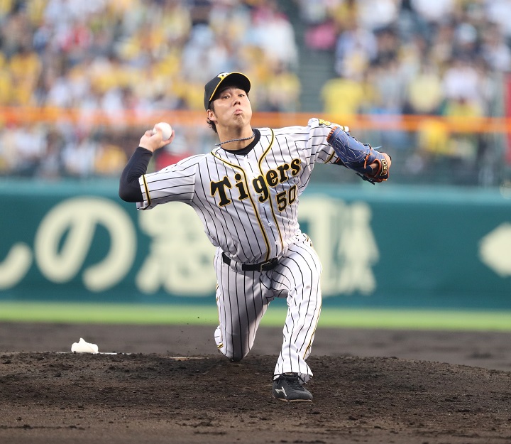 阪神 青柳晃洋 先発の軸として成長したサイドスロー右腕 前半戦mvp 野球 週刊ベースボールonline