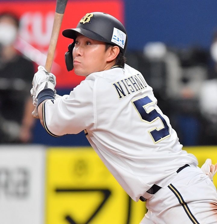 西野真弘選手 プロ支給品 バット NPB支給品 オリックス 西野真弘選手