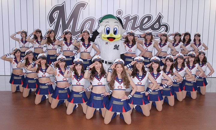 ロッテの公式チアパフォーマー M Splash がマリンテイストの新コスチュームをお披露目 野球コラム 週刊ベースボールonline