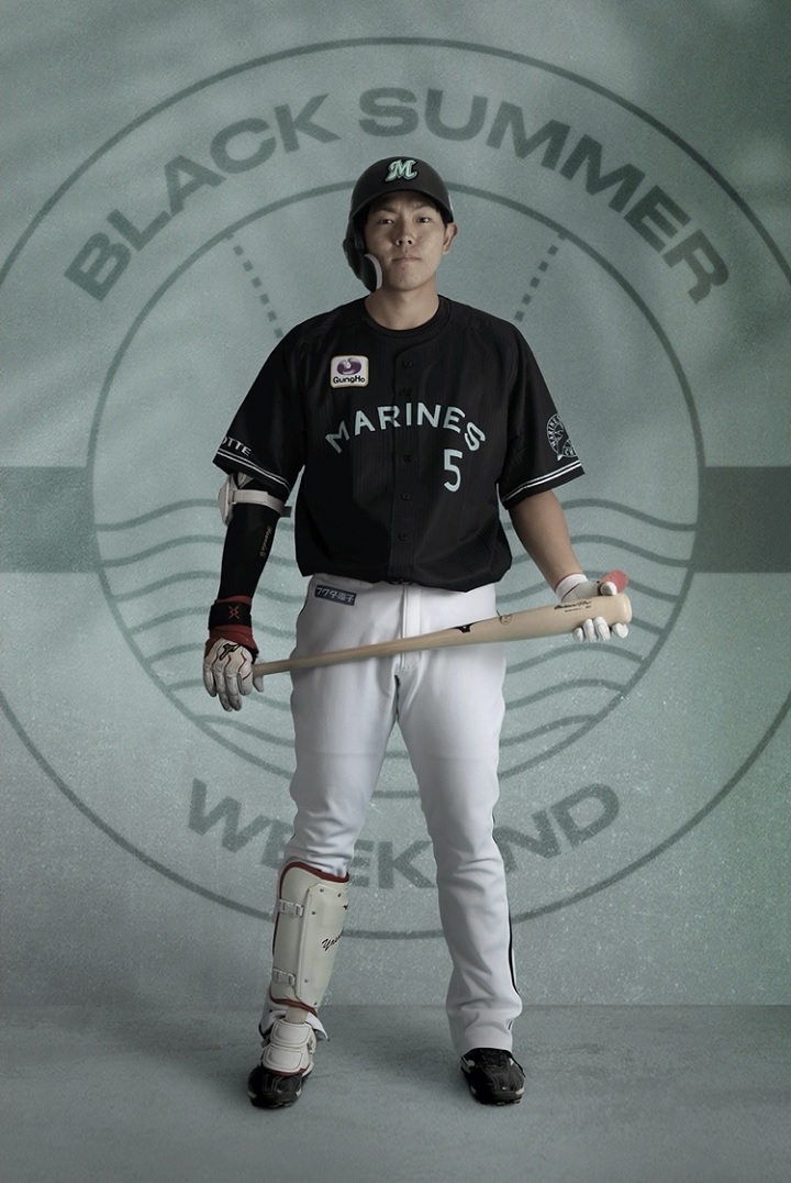 ロッテが7 8月にブラックサマーユニフォームを着用 野球コラム 週刊ベースボールonline
