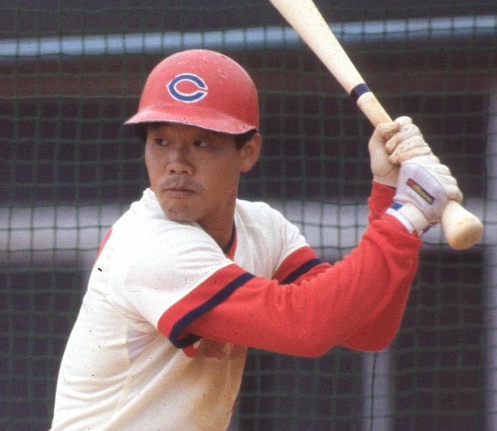広島カープ　 正田耕三選手　当時物支給品　硬式バット 落合、中畑をしのいで篠塚と首位打者を分け合うも「重い荷物を背負った