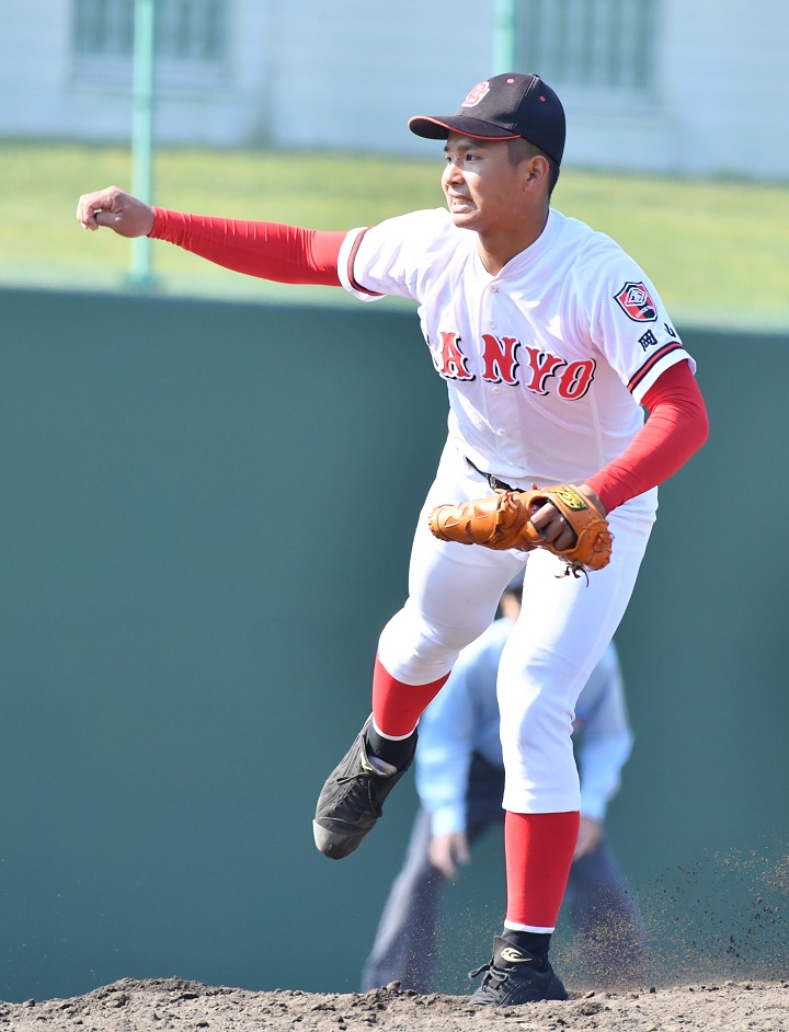 センバツ おかやま山陽高 有本雄大 強い球 でねじ伏せる無安打無得点3度の怪腕 春のキーマン 野球コラム 週刊ベースボールonline